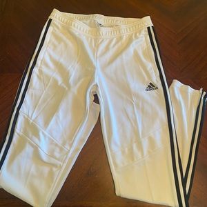 White Adidas joggers. Size medium